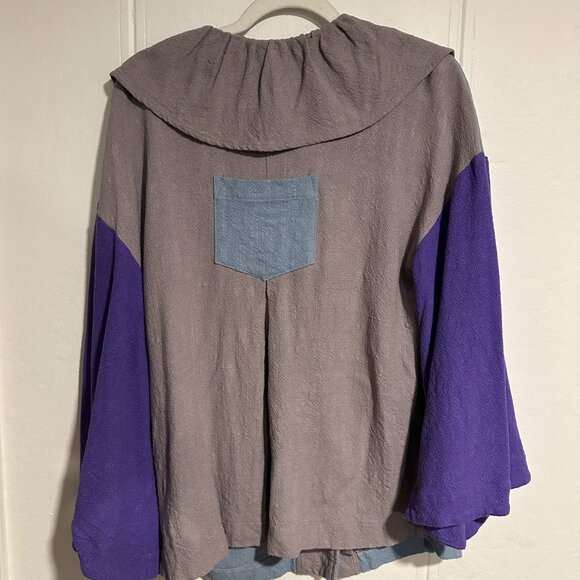 FASHION BRAND COMPANY Linen Clown Scrap Jacket Size S/M NWT - Picture 2 of 6